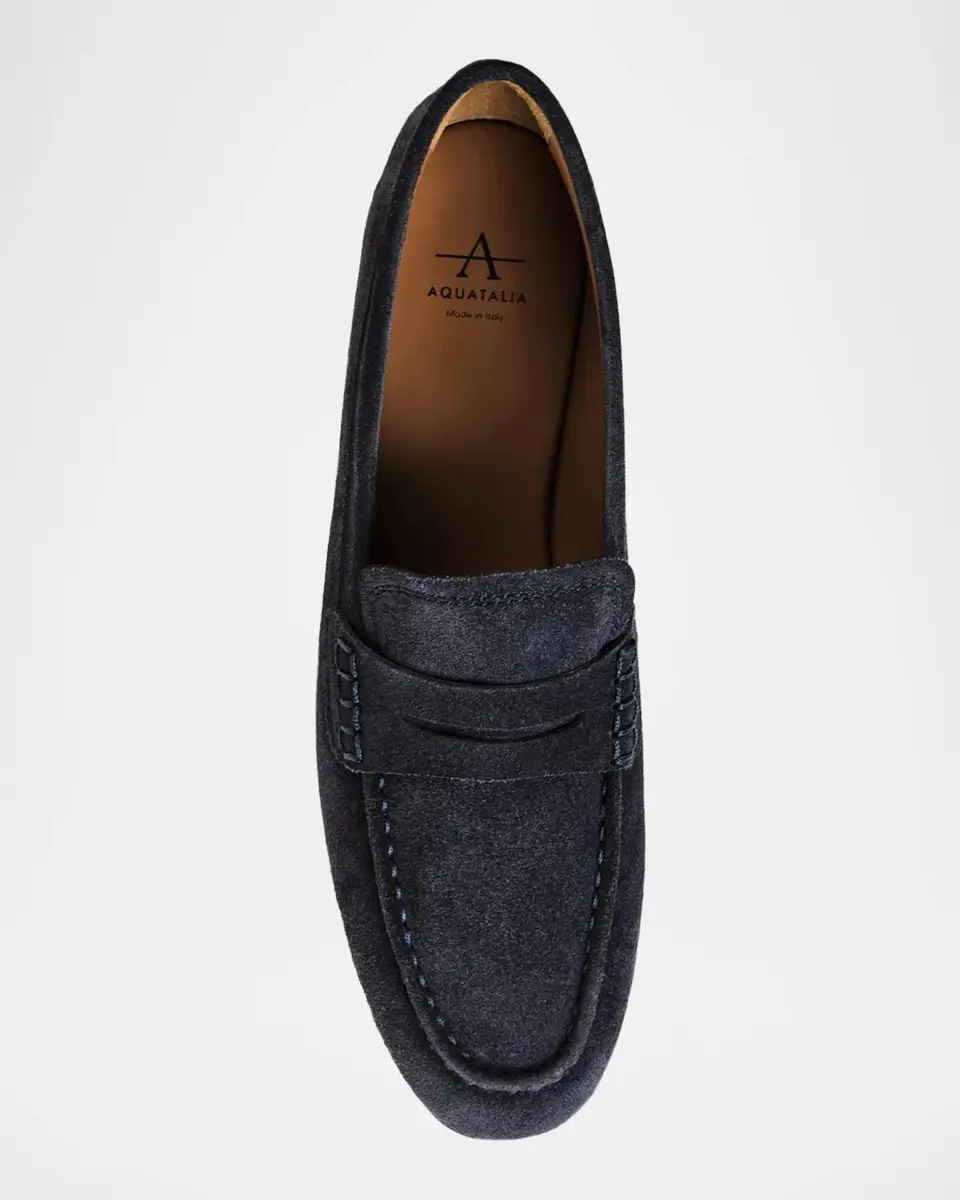 Aquatalia Ellis Waterproof Suede Penny Loafers | Thumbnail 4 Aquatalia Ellis Waterproof Suede Penny Loafers | Thumbnail 4