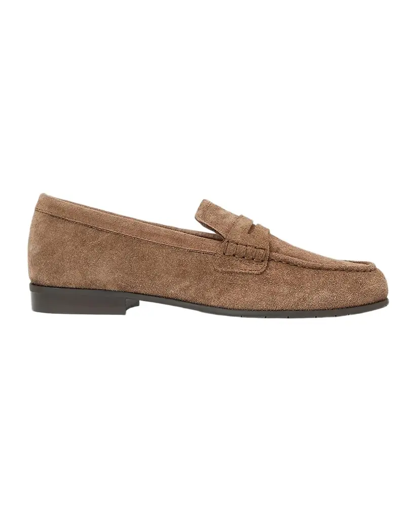 Aquatalia Ellis Waterproof Suede Penny Loafers