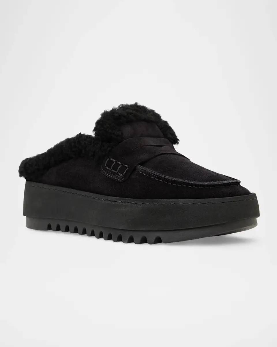 Aquatalia Amata Shearling-Lined Waterproof Suede Mules | Thumbnail 2 Aquatalia Amata Shearling-Lined Waterproof Suede Mules | Thumbnail 2
