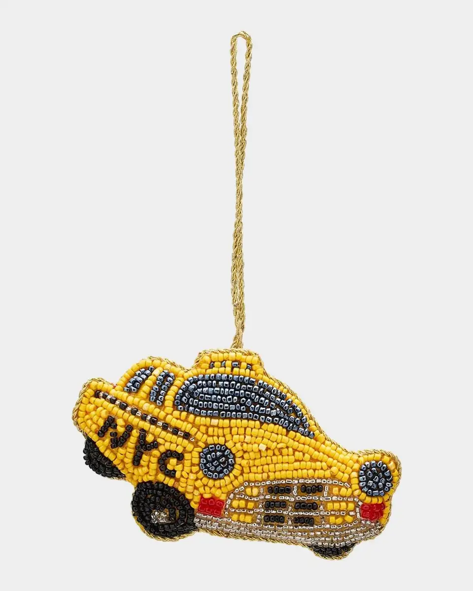 Sudha Pennathur Hand-Beaded NYC Taxi Cab Ornament | Thumbnail 2 Sudha Pennathur Hand-Beaded NYC Taxi Cab Ornament | Thumbnail 2