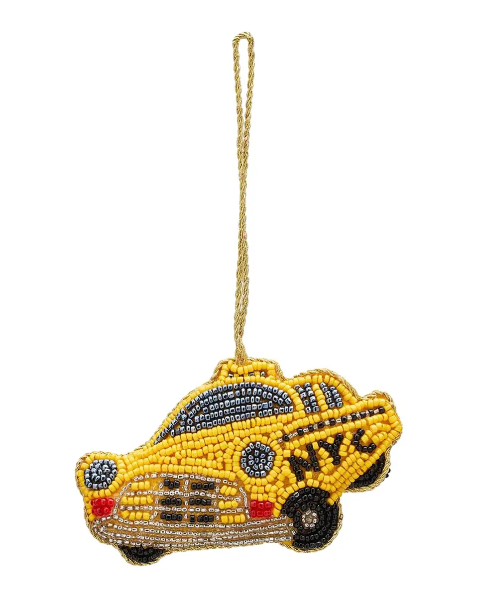 Sudha Pennathur Hand-Beaded NYC Taxi Cab Ornament | Thumbnail 3 Sudha Pennathur Hand-Beaded NYC Taxi Cab Ornament | Thumbnail 3