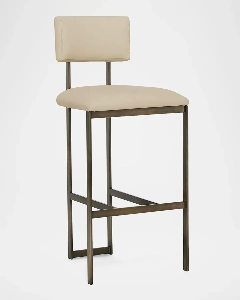 Interlude Home Landon II Vegan Leather 30" Bar Stool | Thumbnail 2 Interlude Home Landon II Vegan Leather 30" Bar Stool | Thumbnail 2