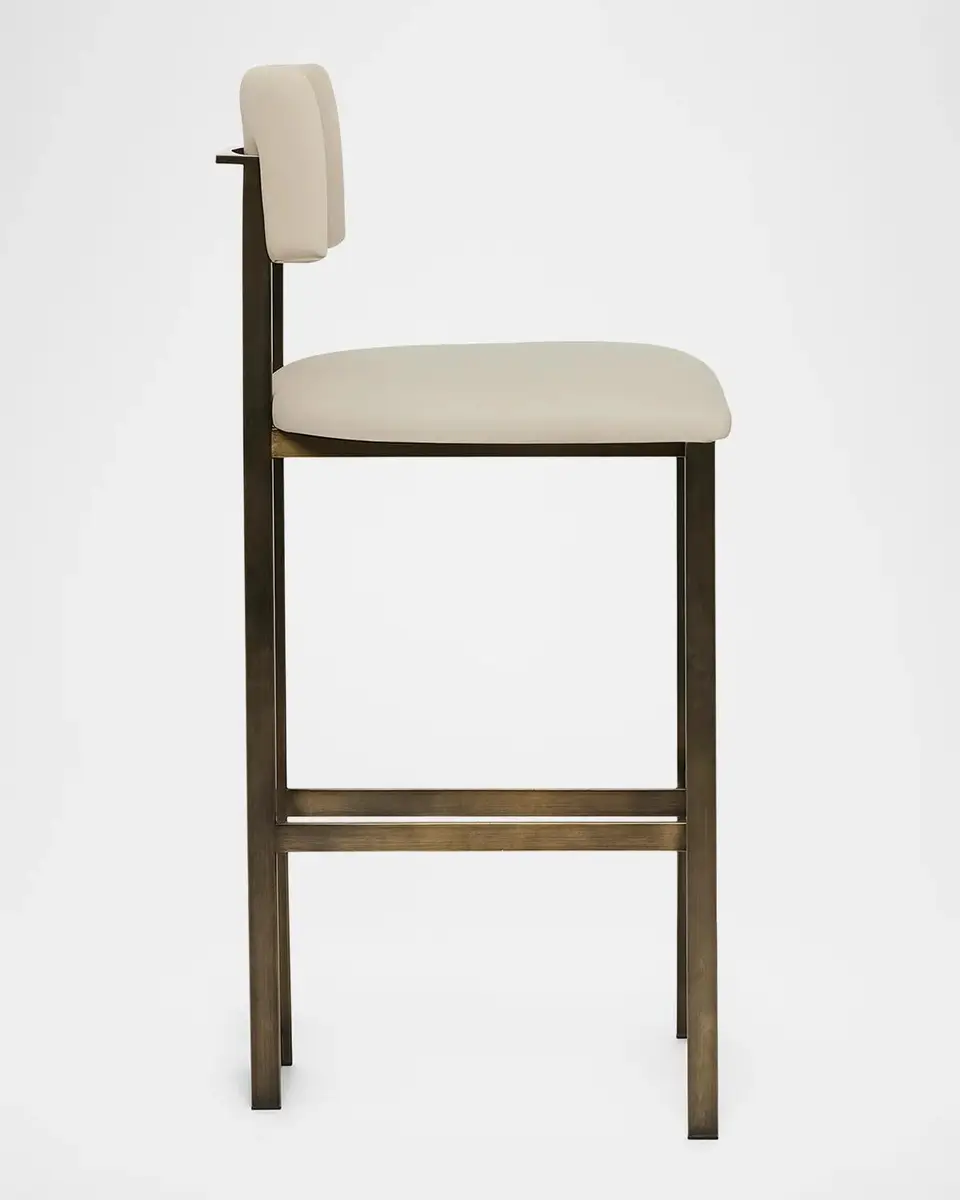 Interlude Home Landon II Vegan Leather 30" Bar Stool | Thumbnail 3 Interlude Home Landon II Vegan Leather 30" Bar Stool | Thumbnail 3