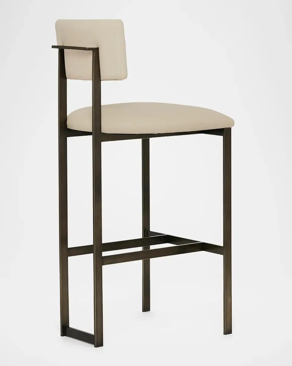 Interlude Home Landon II Vegan Leather 30" Bar Stool | Thumbnail 4 Interlude Home Landon II Vegan Leather 30" Bar Stool | Thumbnail 4