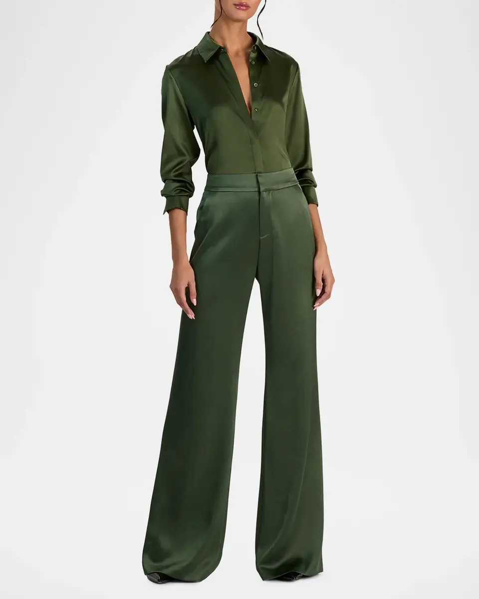 Alice + Olivia Dylan High-Rise Wide-Leg Pants | Thumbnail 2 Alice + Olivia Dylan High-Rise Wide-Leg Pants | Thumbnail 2