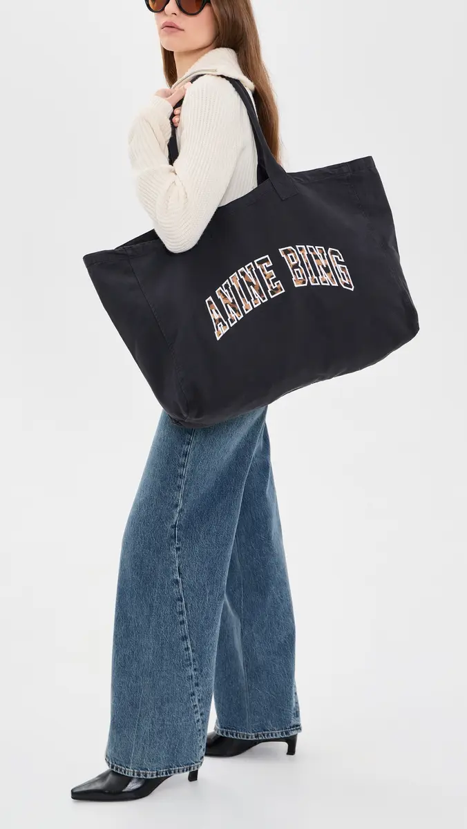 Anine Bing Leo Canvas Tote | Thumbnail 3 Anine Bing Leo Canvas Tote | Thumbnail 3