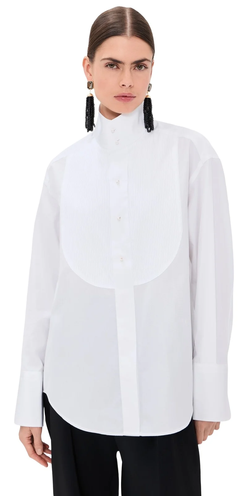 Nackiyé Tux Pleated Shirt