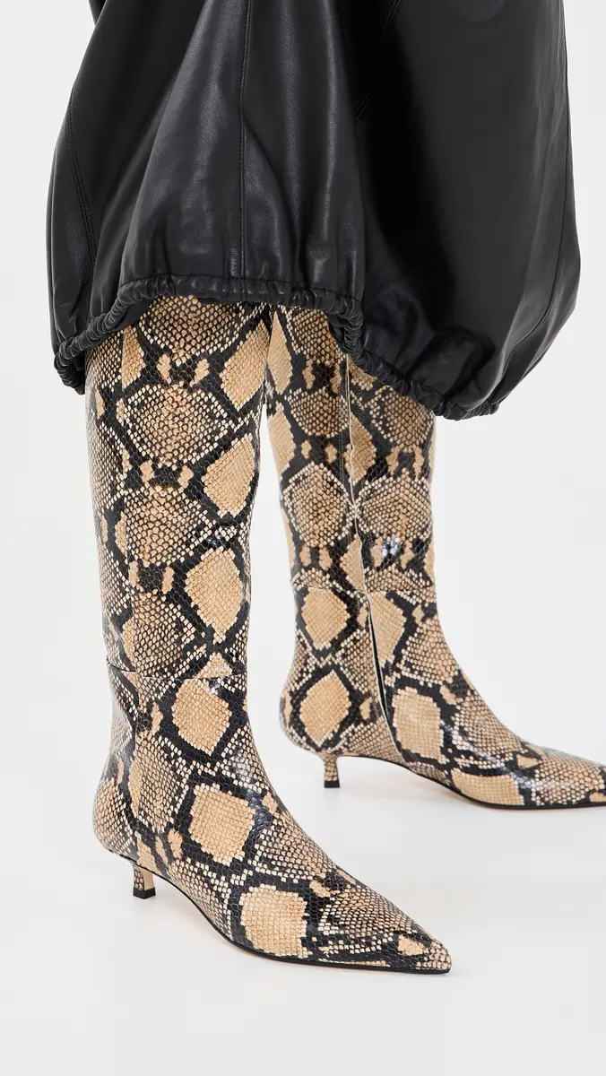 aeyde Sabrina Snake Print Calf Leather Boots | Thumbnail 3 aeyde Sabrina Snake Print Calf Leather Boots | Thumbnail 3