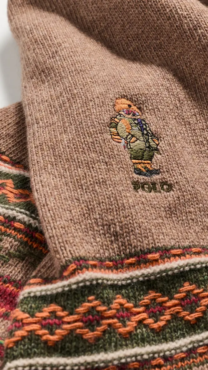 Polo Ralph Lauren Red Rocks Bear Fair Isle Scarf | Thumbnail 5 Polo Ralph Lauren Red Rocks Bear Fair Isle Scarf | Thumbnail 5