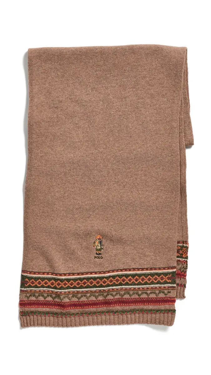 Polo Ralph Lauren Red Rocks Bear Fair Isle Scarf | Thumbnail 6 Polo Ralph Lauren Red Rocks Bear Fair Isle Scarf | Thumbnail 6