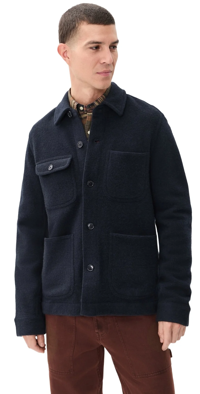 Work Jacket In Merino Wool Knit Work Jacket In Merino Wool Knit