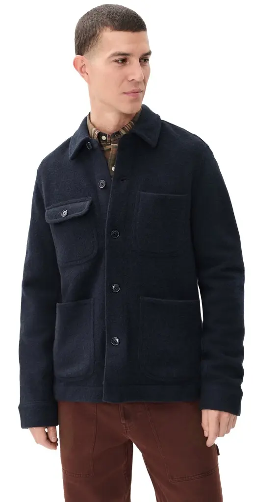 Alex Mill Work Jacket In Merino Wool Knit