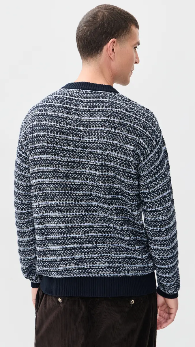 Frescobol Carioca Jardim Cotton Blend Crew Neck Striped Sweater | Thumbnail 3
