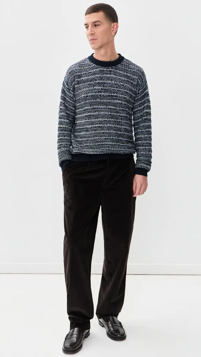 Frescobol Carioca Jardim Cotton Blend Crew Neck Striped Sweater | Thumbnail 5
