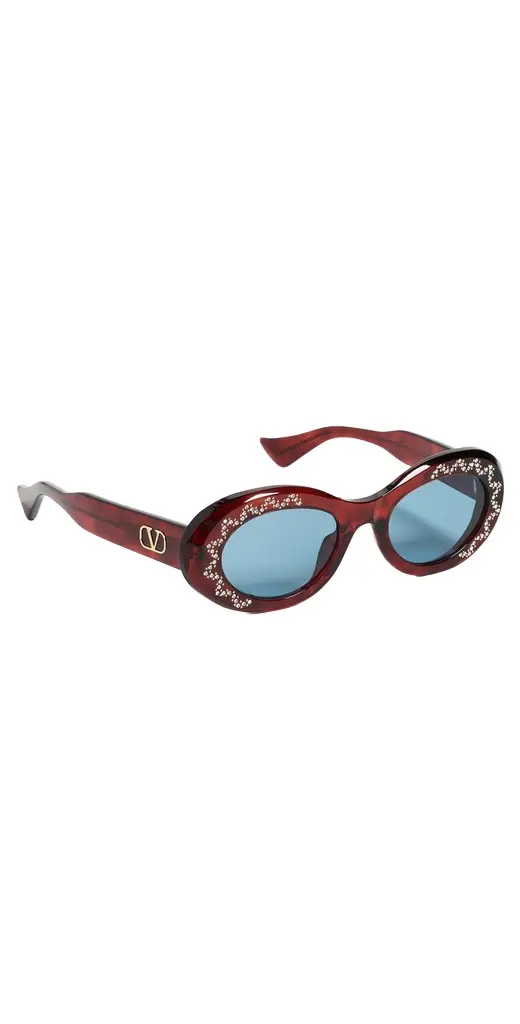 Embellished Oval Sunglasses Embellished Oval Sunglasses
