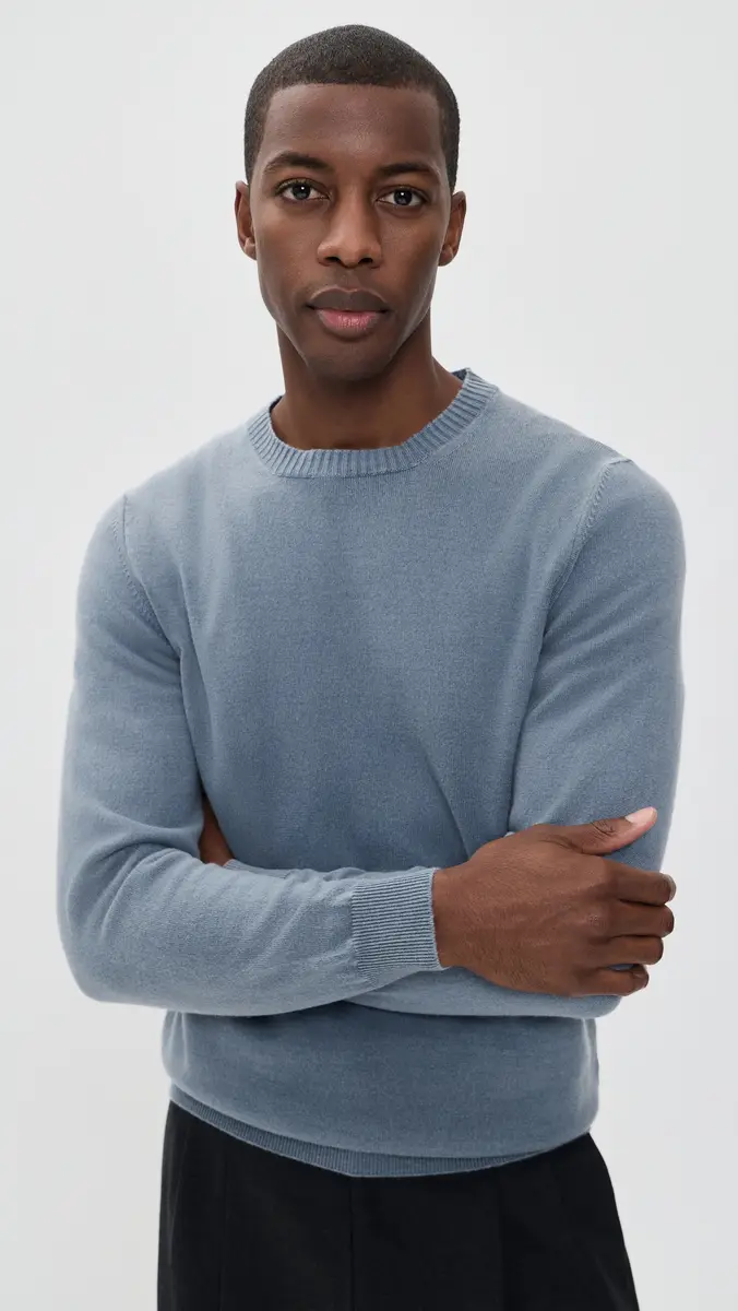 FEDELI Frosted Cashmere Crewneck Sweater | Thumbnail 2 FEDELI Frosted Cashmere Crewneck Sweater | Thumbnail 2