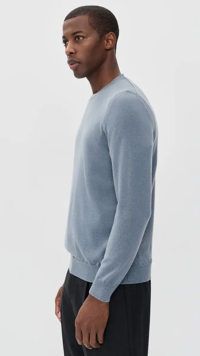 FEDELI Frosted Cashmere Crewneck Sweater | Thumbnail 4 FEDELI Frosted Cashmere Crewneck Sweater | Thumbnail 4