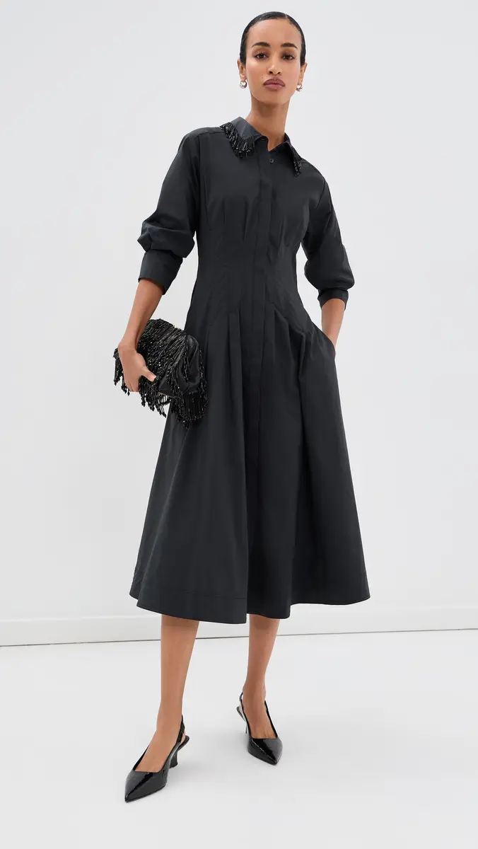 Simkhai Jazz Embellished Pintuck Midi Dress | Thumbnail 2