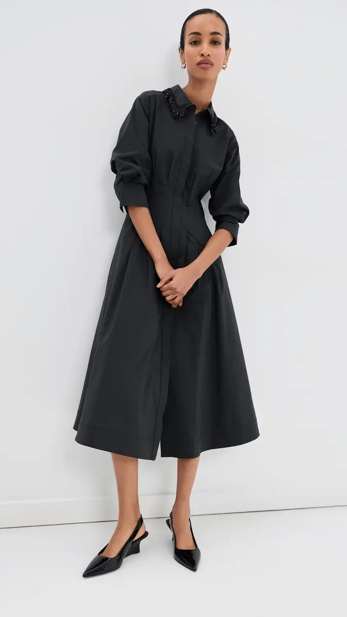 Simkhai Jazz Embellished Pintuck Midi Dress | Thumbnail 5