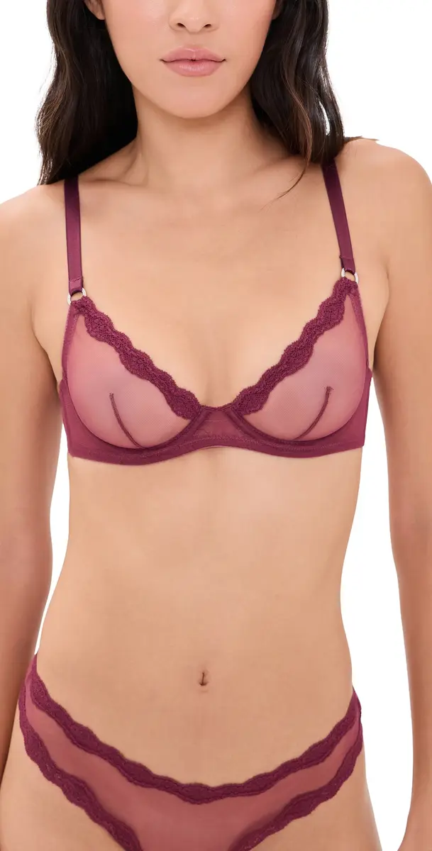 Fleur du Mal Sheer Tulle Demi Bra