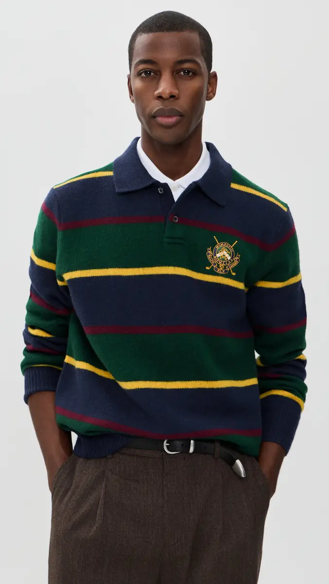 RLX Ralph Lauren Wool Cashmere RLX Crest Polo Sweater | Thumbnail 2