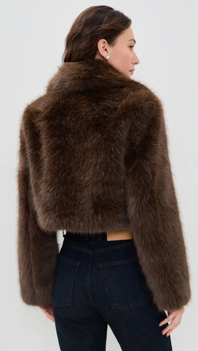 LoveShackFancy Stroma Faux Fur Jacket | Thumbnail 3 LoveShackFancy Stroma Faux Fur Jacket | Thumbnail 3