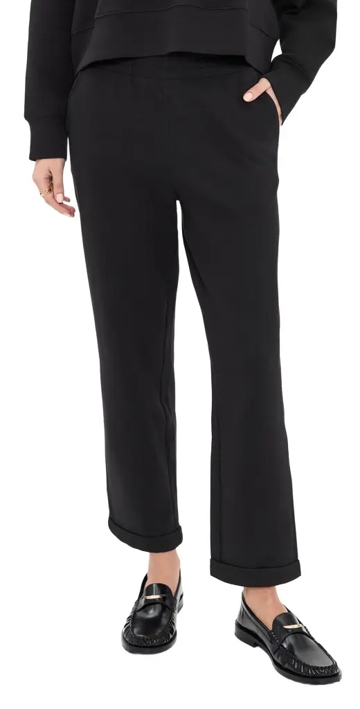 perfectwhitetee Flat Front Cuffed Pants