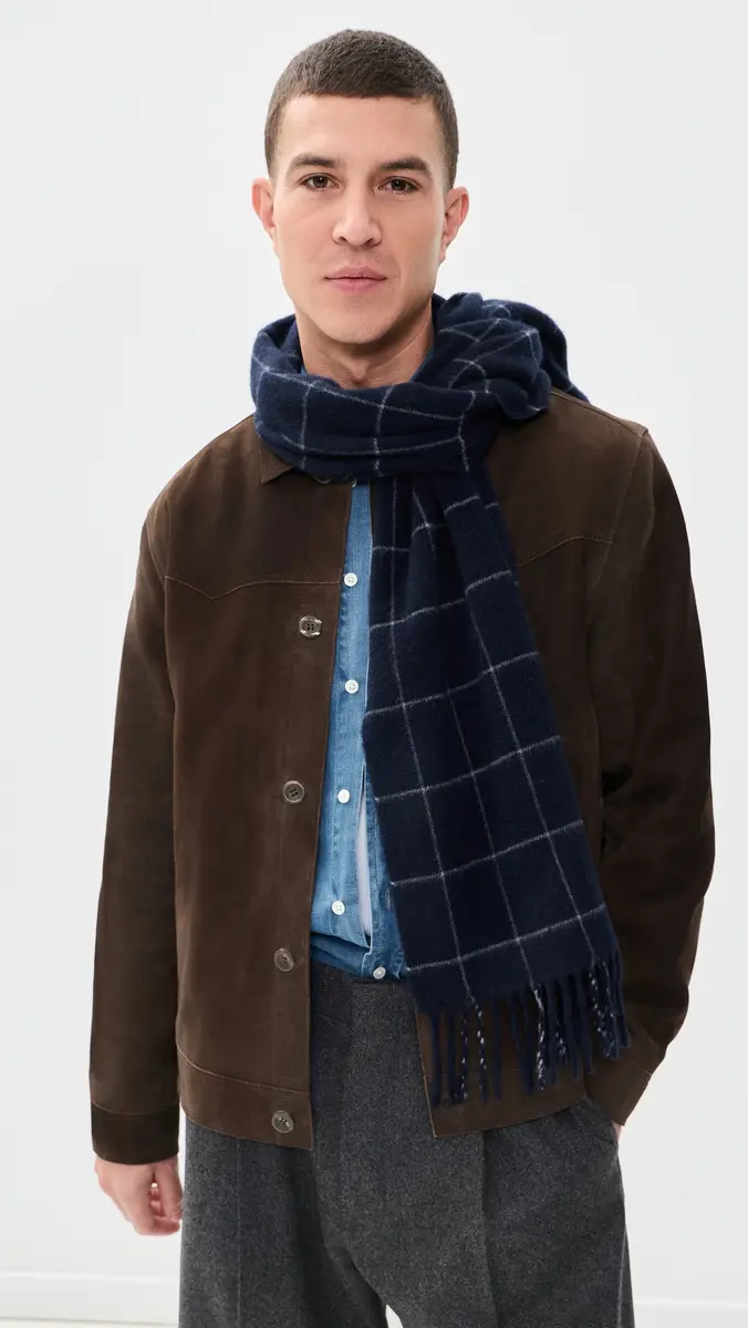 Polo Ralph Lauren Cashmere Blend Windowpane Scarf | Thumbnail 3 Polo Ralph Lauren Cashmere Blend Windowpane Scarf | Thumbnail 3