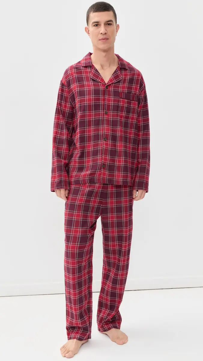 Eberjey Flannel Long Pajama Set | Thumbnail 2