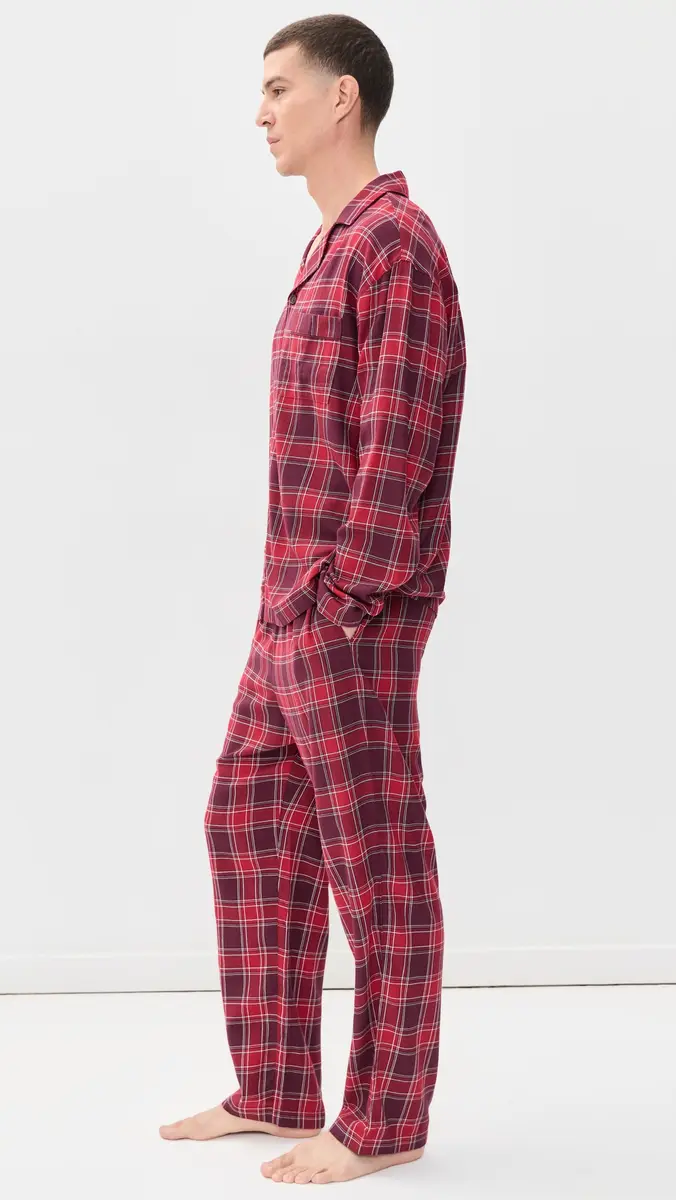 Eberjey Flannel Long Pajama Set | Thumbnail 4