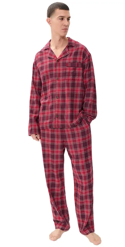 Eberjey Flannel Long Pajama Set