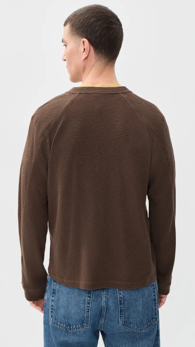 Alex Mill Waffle Henley Tee | Thumbnail 3 Alex Mill Waffle Henley Tee | Thumbnail 3