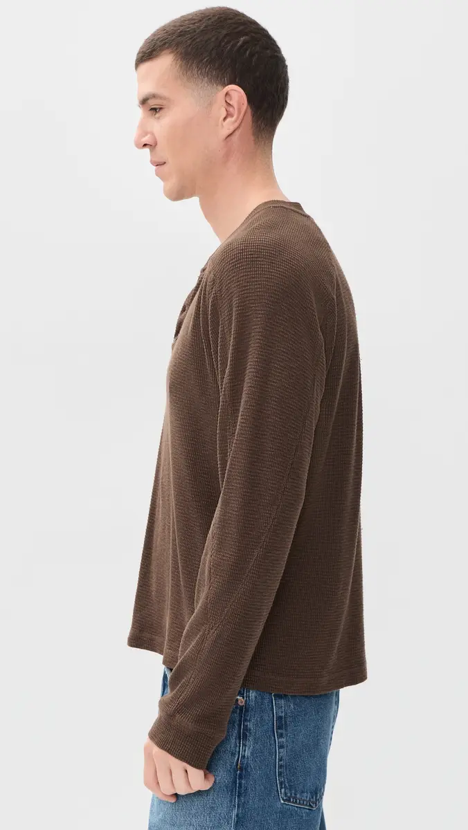 Alex Mill Waffle Henley Tee | Thumbnail 4 Alex Mill Waffle Henley Tee | Thumbnail 4