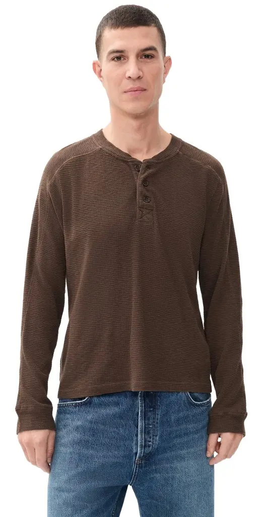 Alex Mill Waffle Henley Tee