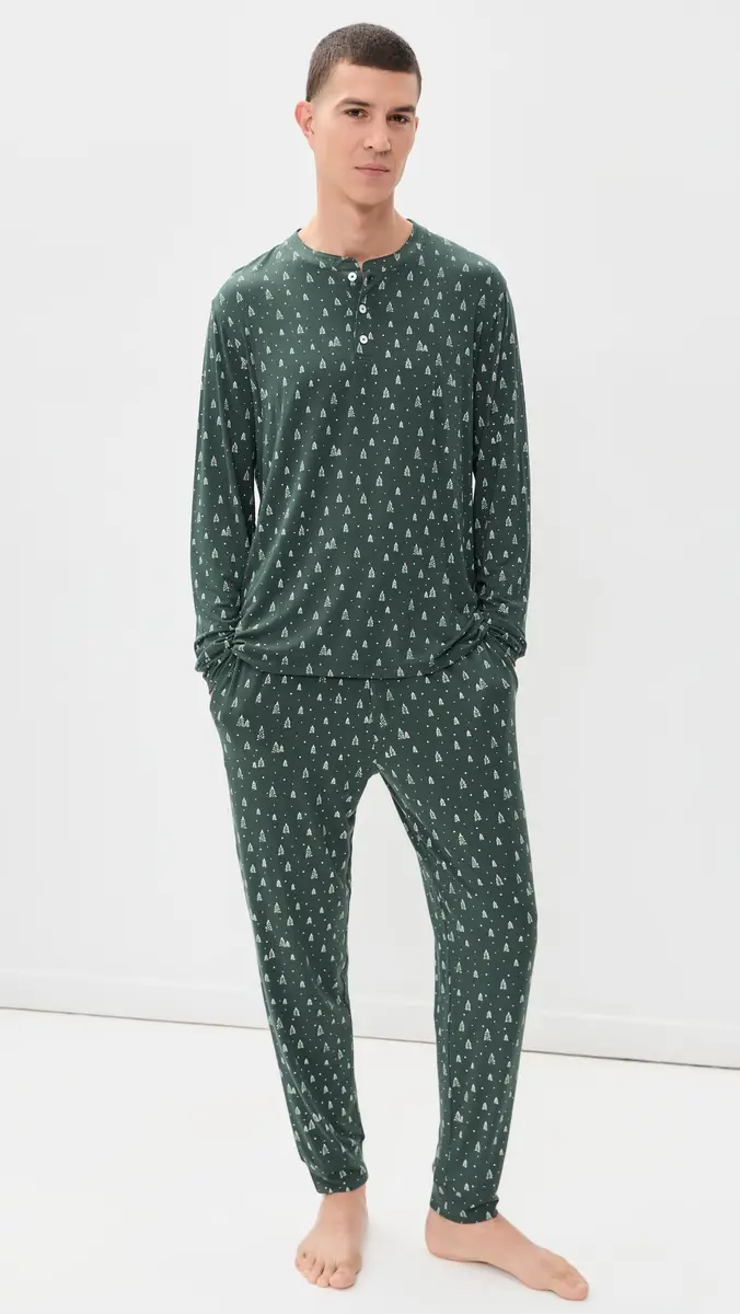 Eberjey Henry Printed Long Pajama Set | Thumbnail 2 Eberjey Henry Printed Long Pajama Set | Thumbnail 2