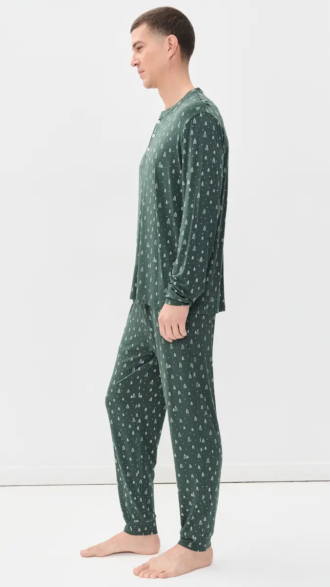 Eberjey Henry Printed Long Pajama Set | Thumbnail 4 Eberjey Henry Printed Long Pajama Set | Thumbnail 4