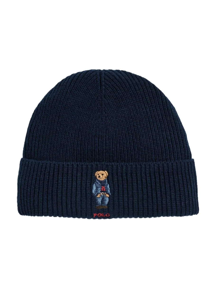 Polo Ralph Lauren Solid Denim Bear Beanie