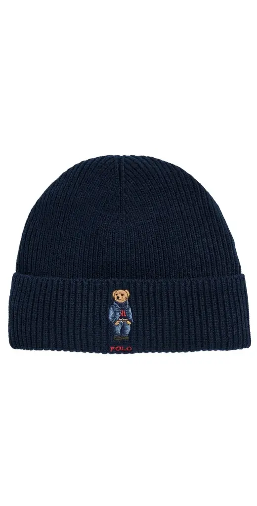 Polo Ralph Lauren Solid Denim Bear Beanie