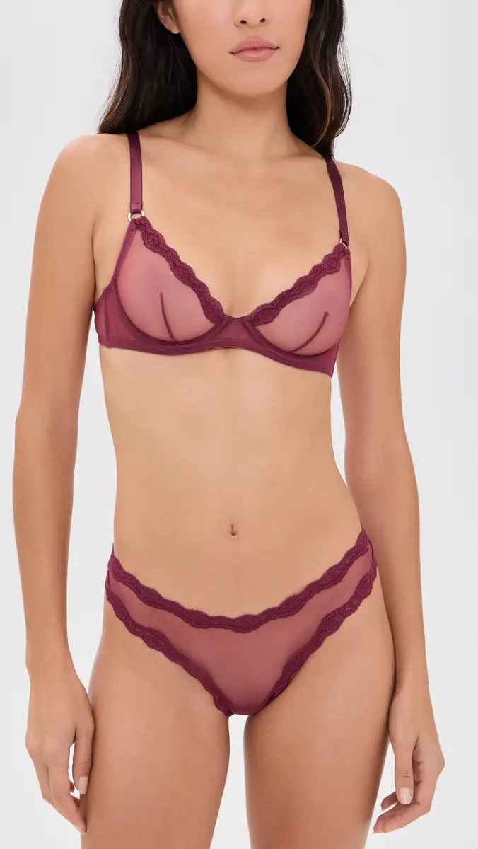 Fleur du Mal Sheer Tulle Thong | Thumbnail 4 Fleur du Mal Sheer Tulle Thong | Thumbnail 4