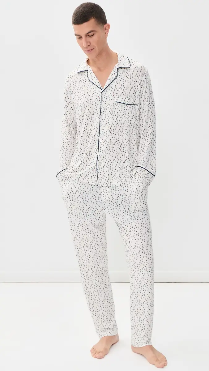 Eberjey William Printed Long Pajama Set | Thumbnail 2 Eberjey William Printed Long Pajama Set | Thumbnail 2
