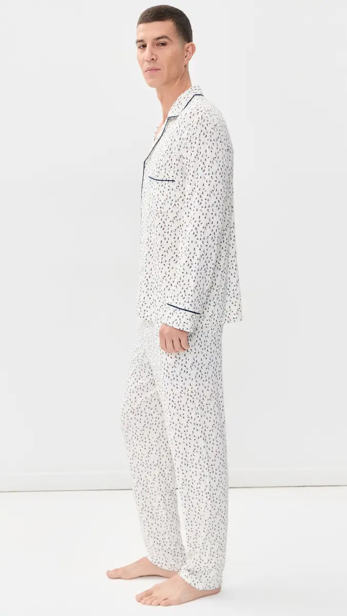 Eberjey William Printed Long Pajama Set | Thumbnail 4 Eberjey William Printed Long Pajama Set | Thumbnail 4