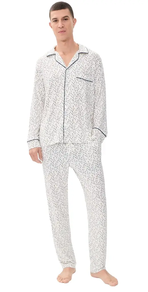 Eberjey William Printed Long Pajama Set