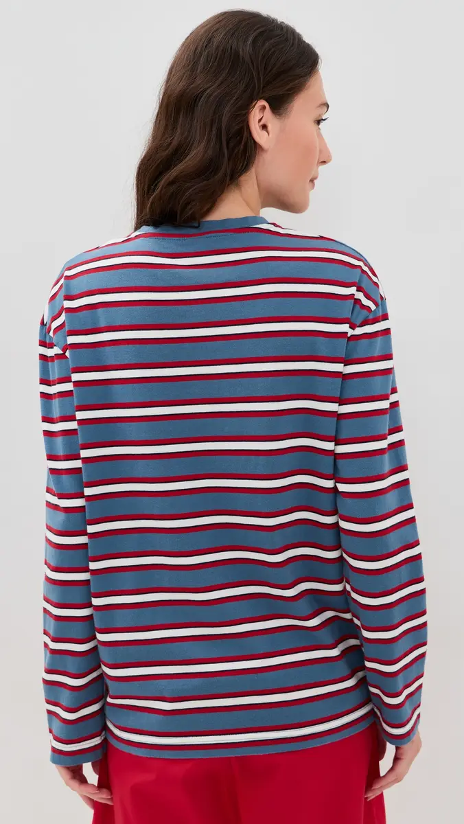 Sporty & Rich Signature Logo Easy Long Sleeve Tee | Thumbnail 3 Sporty & Rich Signature Logo Easy Long Sleeve Tee | Thumbnail 3