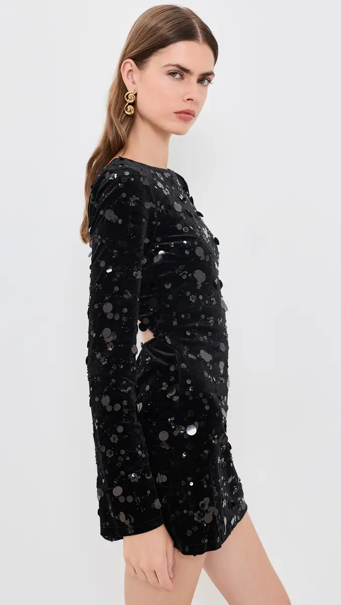Bailey Rose Sequin Velvet Mini Dress | Thumbnail 4 Bailey Rose Sequin Velvet Mini Dress | Thumbnail 4