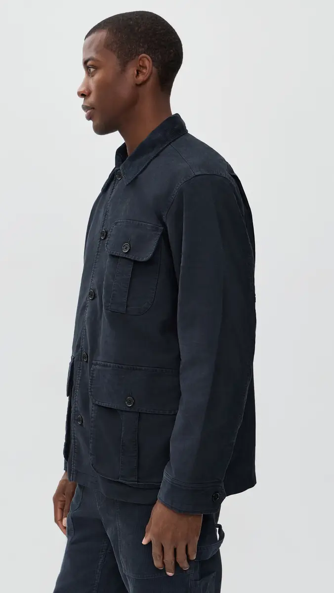 Alex Mill Hunting Jacket In Moleskin Navy | Thumbnail 4 Alex Mill Hunting Jacket In Moleskin Navy | Thumbnail 4