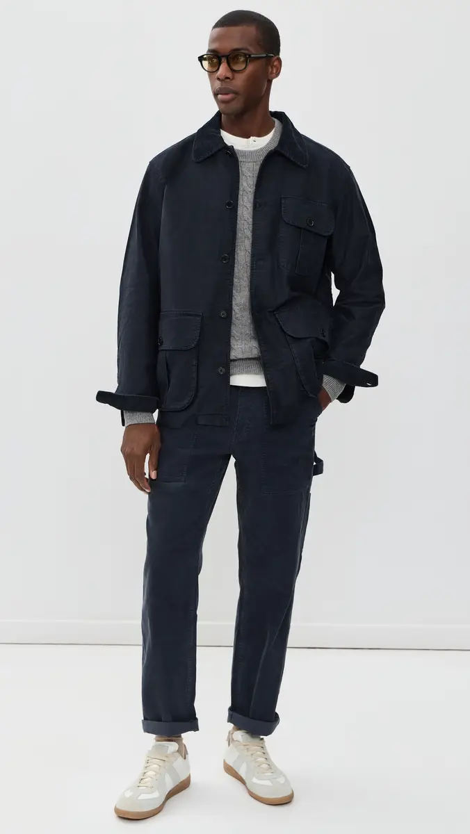Alex Mill Hunting Jacket In Moleskin Navy | Thumbnail 5 Alex Mill Hunting Jacket In Moleskin Navy | Thumbnail 5