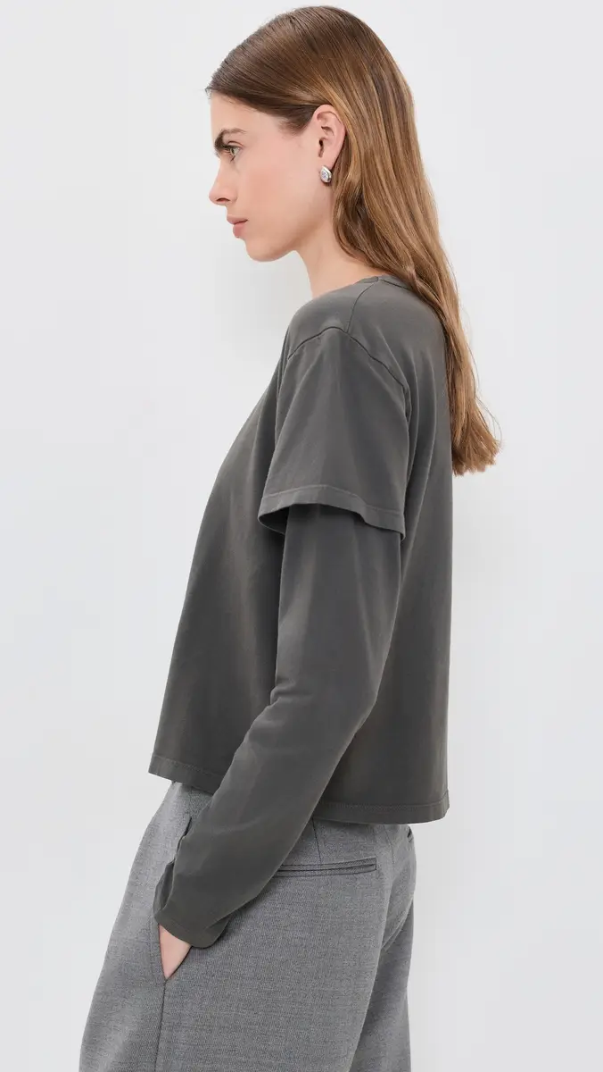 LESET Margo Layered Long Sleeve Tee | Thumbnail 4 LESET Margo Layered Long Sleeve Tee | Thumbnail 4