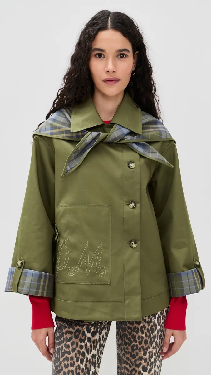 Damson Madder Reversible Jerry Crop Trench Coat | Thumbnail 2 Damson Madder Reversible Jerry Crop Trench Coat | Thumbnail 2