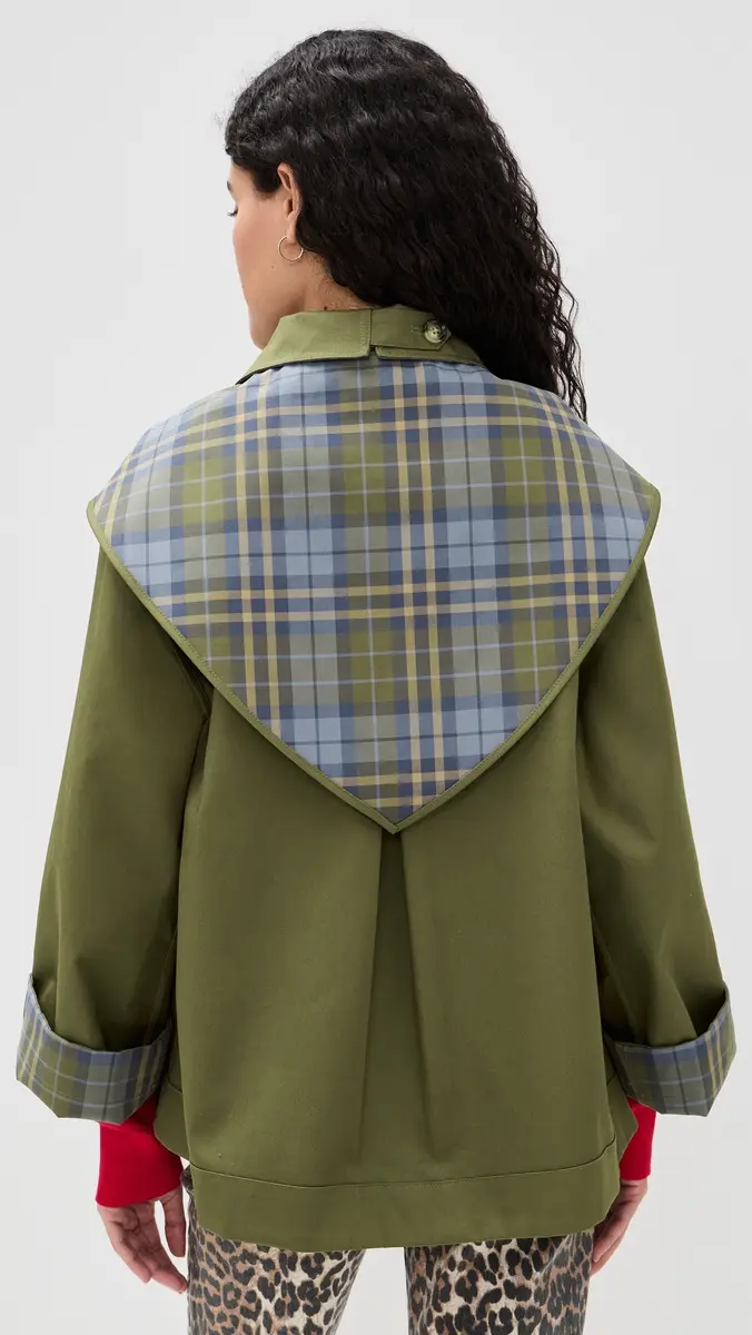 Damson Madder Reversible Jerry Crop Trench Coat | Thumbnail 3 Damson Madder Reversible Jerry Crop Trench Coat | Thumbnail 3
