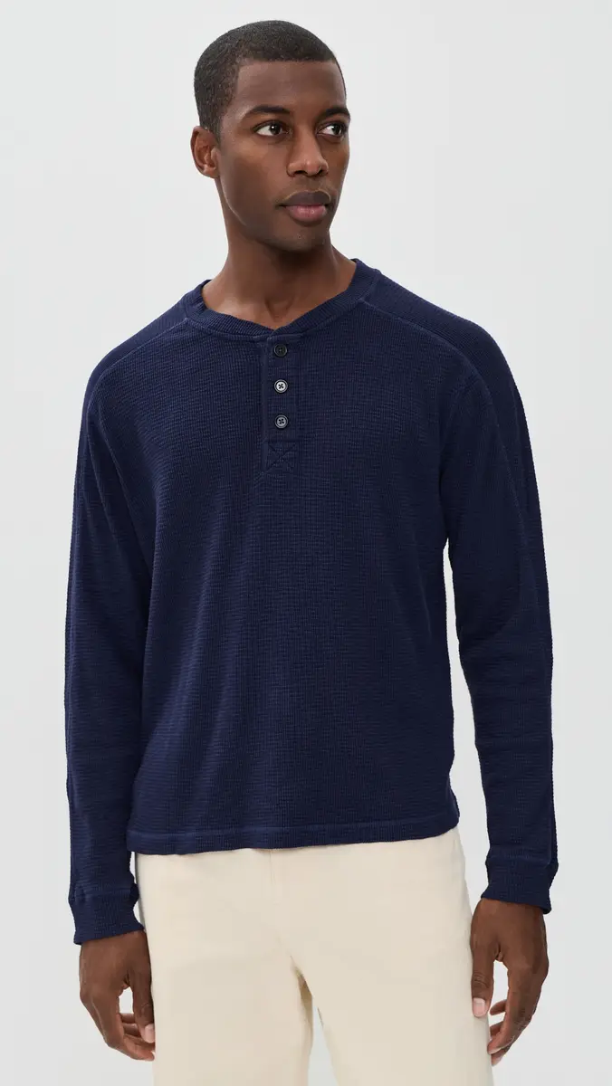 Alex Mill Waffle Henley Tee | Thumbnail 2 Alex Mill Waffle Henley Tee | Thumbnail 2